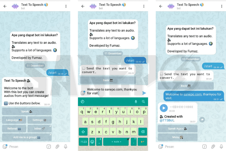Cara menggunakan Bot Suara Google di Telegram