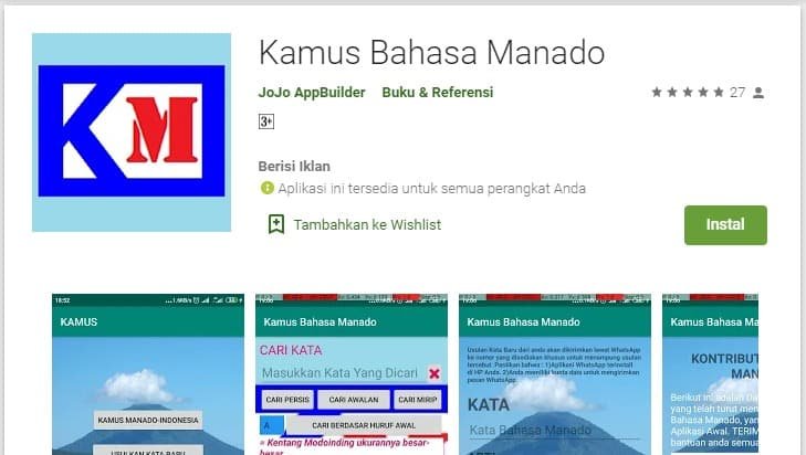 Aplikasi Translate Bahasa Manado ke Indonesia