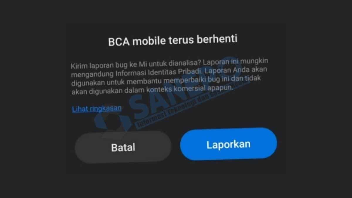 BCA Mobile Telah Berhenti