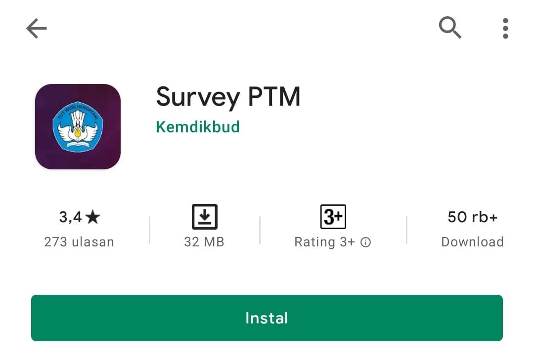 Cara Download Aplikasi Survey PTM