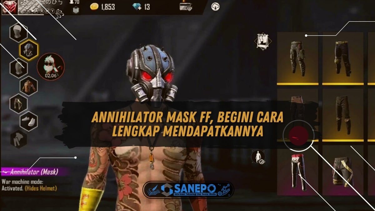Annihilator Mask FF, Begini Cara Lengkap Mendapatkannya