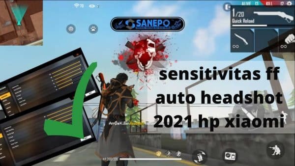 sensitivitas ff auto headshot 2021 hp xiaomi