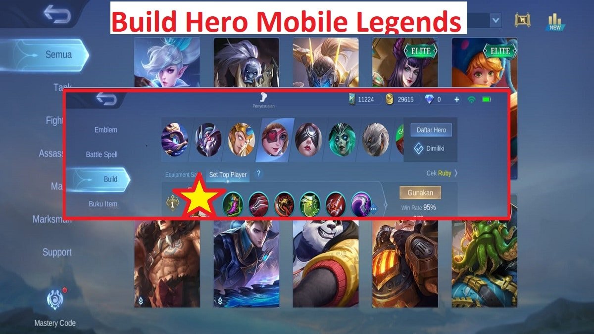 3 Cara Menentukan Build Hero Mobile Legends Terkuat dan Tersakit