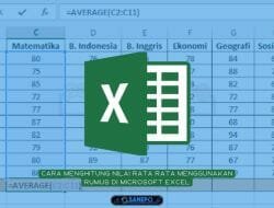 Cara Menghitung Nilai Rata Rata di Excel