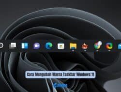 Cara Mengubah Warna Taskbar Windows 11