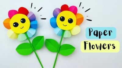 tutorial bunga dari kertas