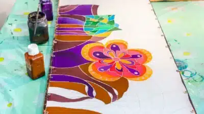 tutorial melukis bunga