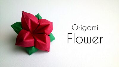 tutorial membuat bunga dari kertas origami