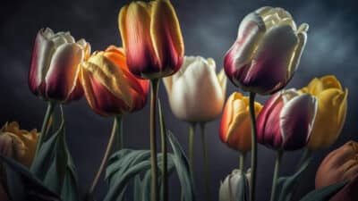 tutorial menggambar bunga tulip