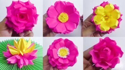 DIY bunga kertas tutorial